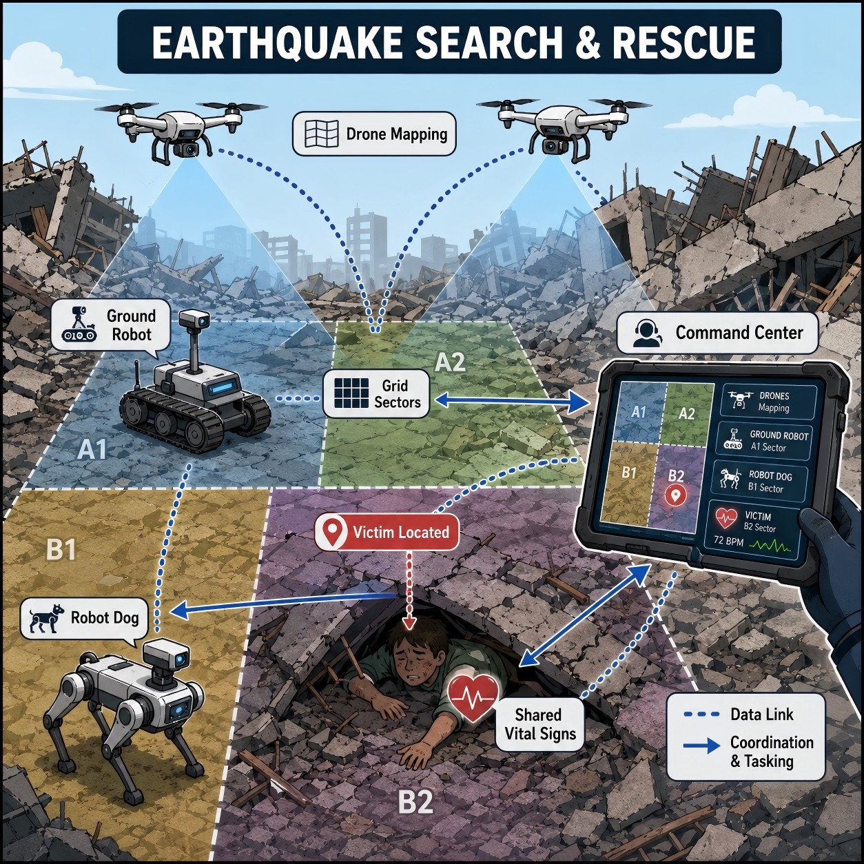 Earthquake search and rescue